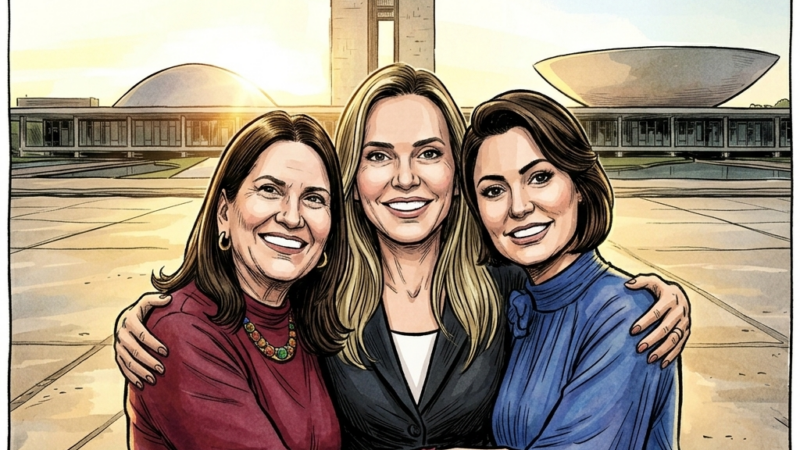 Bia Kicis e Michelle Bolsonaro recebem apoio de Celina Leão