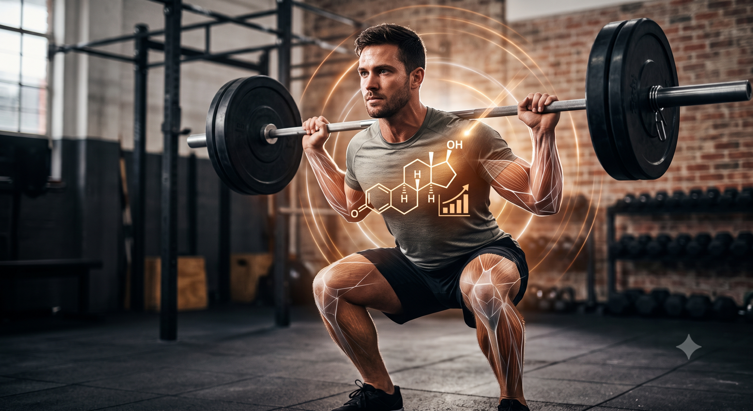 Testosterona ajuda no ganho de massa muscular e força