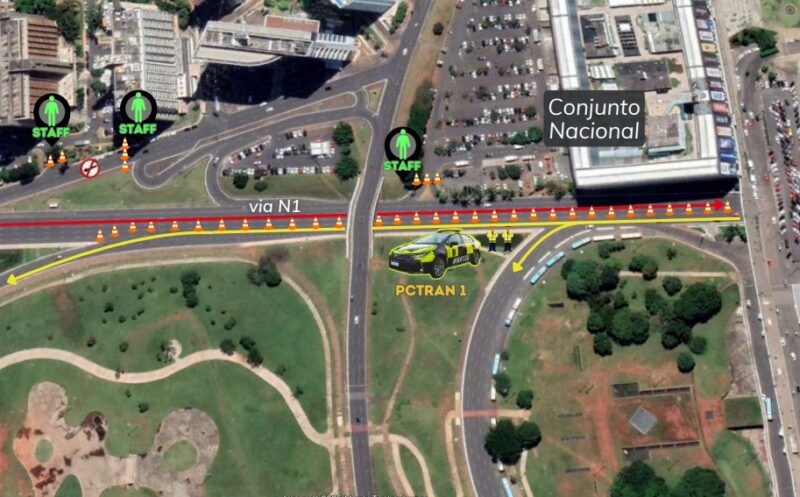 Durante o evento, agentes do Detran-DF atuarão no controle do tráfego com o objetivo de garantir a segurança e a fluidez do trânsito. A previsão é que a via seja liberada às 9h.