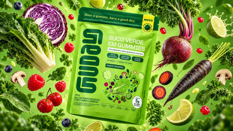 Guday lança suco verde em gomas com vitaminas e fibras